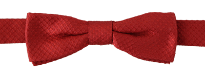 Shop Dolce & Gabbana Red 100% Silk Adjustable Neck Papillon Tie