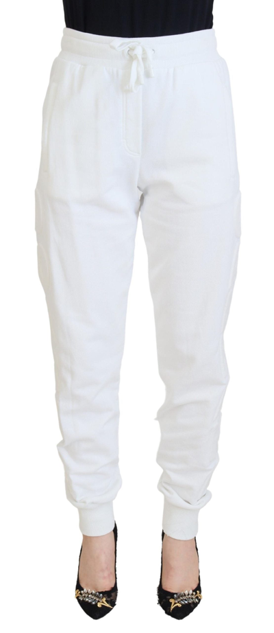 Shop Dolce & Gabbana White Cotton  Sweatpants Pants