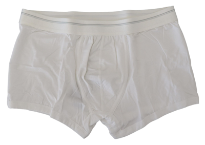 Shop Dolce & Gabbana White Cotton Blend Regular Boxer Underwear