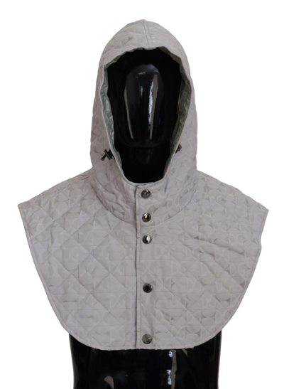 Dolce & Gabbana White Quilted Whole Head Wrap One Size Nylon Hat In White