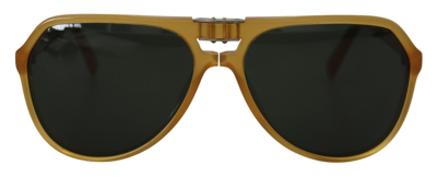 Dolce & Gabbana Yellow Acetate Black Lens Aviator Dg4196 Sunglasses In Yellow