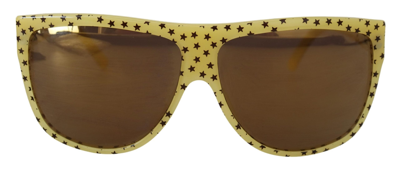 Shop Dolce & Gabbana Yellow Stars Acetate Square Shades Dg4125 Sunglasses