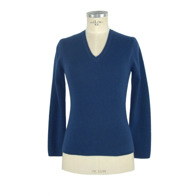 Emilio Romanelli Blue Cashmere Sweater In Blue