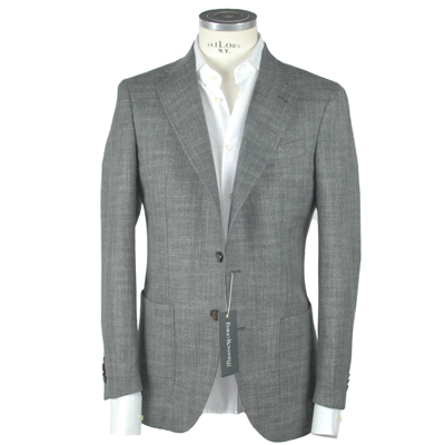 Shop Emilio Romanelli Gray Virgin Wool Blazer