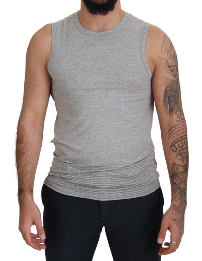 Shop Ermanno Scervino Grey Sleeveless  Pullover T-shirt In Gray