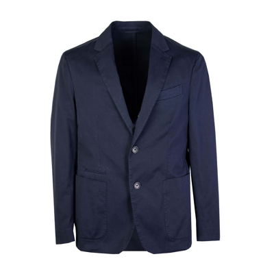Shop Ermenegildo Zegna Blue Two-button Cotton Jacket