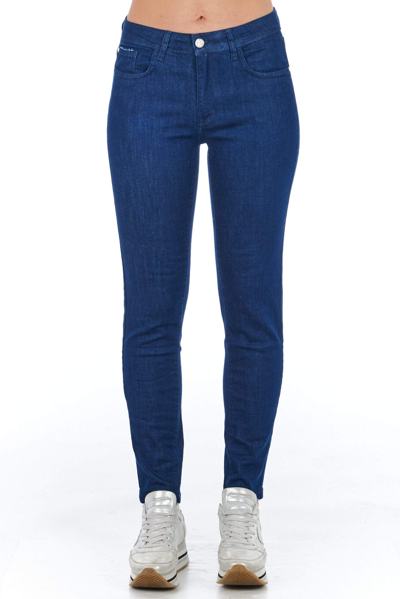 Shop Frankie Morello Blue Cotton Jeans & Pant