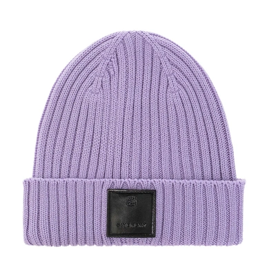 Shop Givenchy Lilac Beanie Hat In Wool In Purple