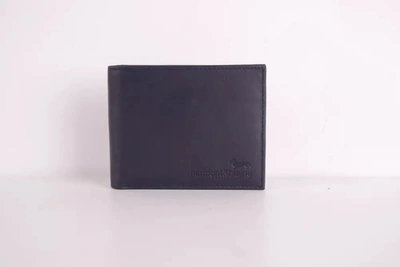 Shop Harmont & Blaine Blue Leather Wallet
