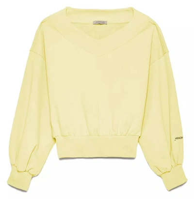 Shop Hinnominate Yellow Cotton Sweater