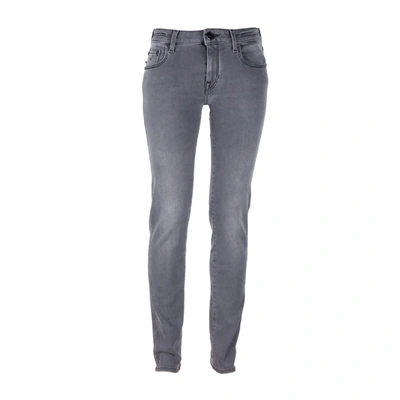 Shop Jacob Cohen Gray Cotton Jeans & Pant