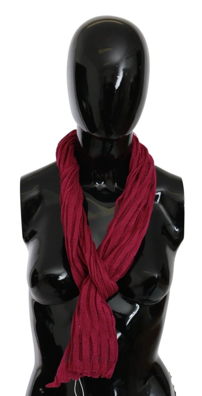 Shop John Galliano Bordeaux Neck Wrap Shawl Foulard Scarf