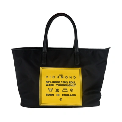 Shop John Richmond Yellow Polyamide Shoulder Bag