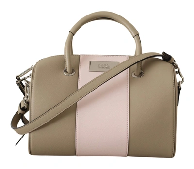 Shop Karl Lagerfeld Sage Green Polyurethane Shoulder And Handbag