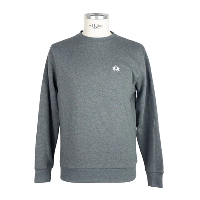 Shop La Martina Gray Cotton Sweater