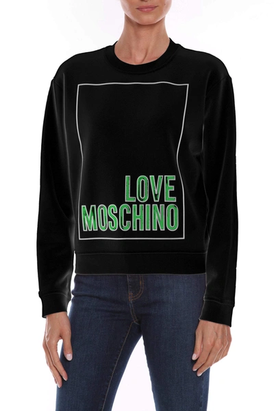 Shop Love Moschino Black Cotton Sweater