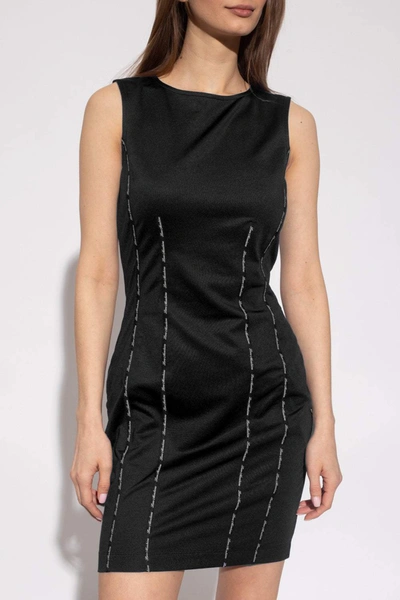 Shop Love Moschino Black Polyester Dress