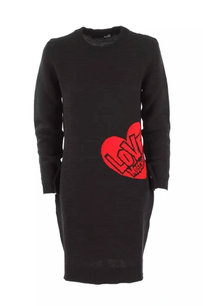 Shop Love Moschino Black Wool Dress