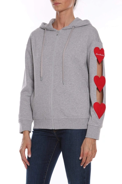 Shop Love Moschino Gray Cotton Sweater