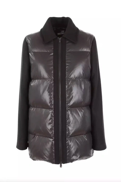 Shop Love Moschino Gray Polyester Jackets & Coat