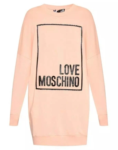 Shop Love Moschino Pink Cotton Dress