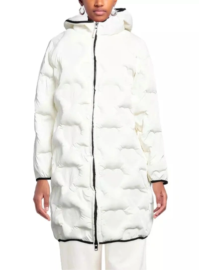 Shop Love Moschino White Polyester Jackets & Coat