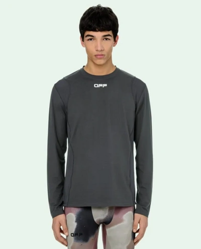 Shop Off-white Gray Polyester T-shirt