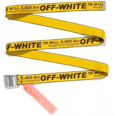 Shop Off-white Yellow Polyamide Belt In White