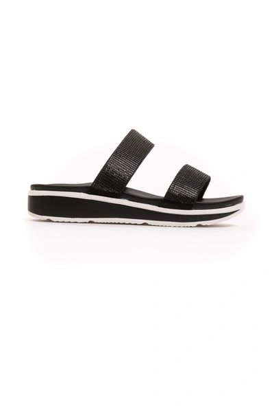 Shop Peche Originel Black Polyurethane Sandal