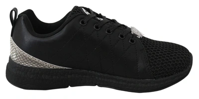 Plein Sport Black Polyester Runner Gisella Sneakers In Black