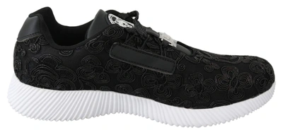 Plein Sport Black Polyester Runner Joice Sneakers In Black