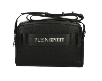 Shop Plein Sport Black Polyurethane Crossbody Bag