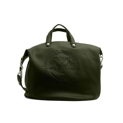 Shop Plein Sport Verde Polyester Shoulder Bag In Green