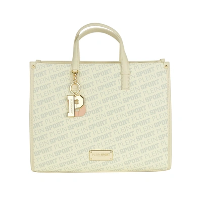 Shop Plein Sport White Polyamide Shoulder Bag