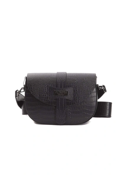 Shop Pompei Donatella Black Leather Crossbody Bag