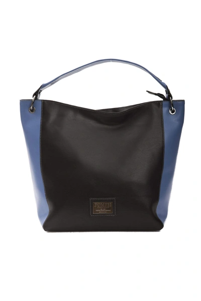 Shop Pompei Donatella Black Leather Shoulder Bag