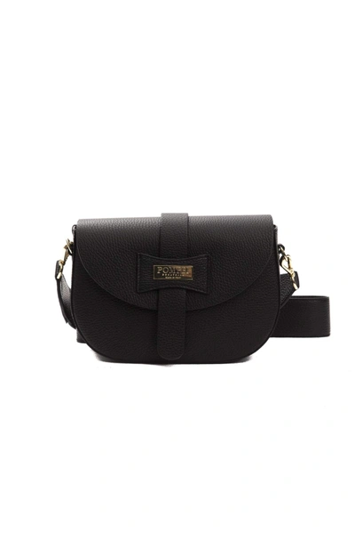 Shop Pompei Donatella Black Leather Crossbody Bag