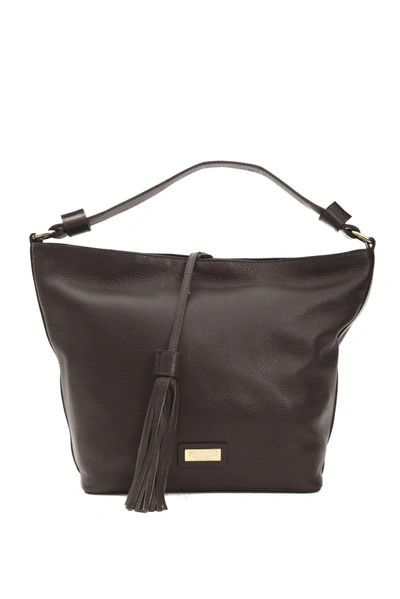 Pompei Donatella Brown Leather Shoulder Bag In Brown