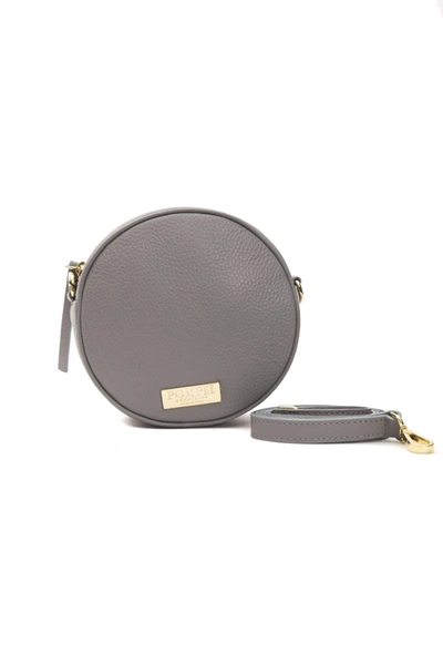 Shop Pompei Donatella Gray Leather Crossbody Bag