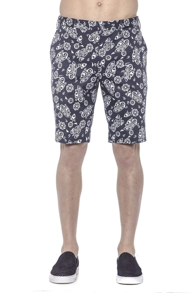 Pt Torino Blue Cotton Short In Blue
