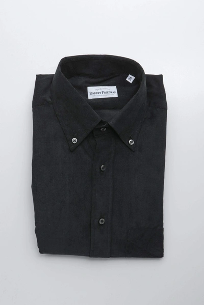 Robert Friedman Black Cotton Shirt In Black