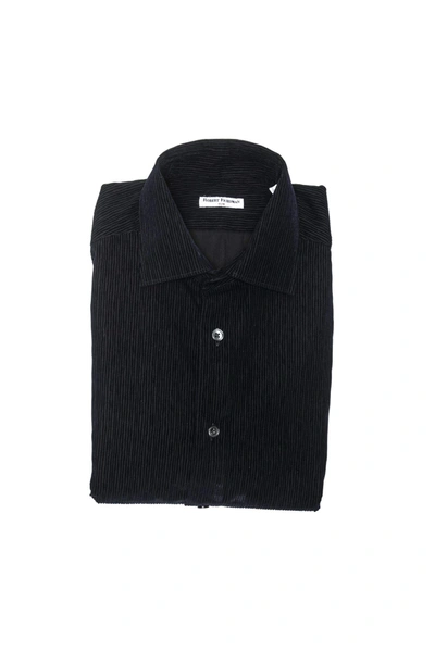 Robert Friedman Black Cotton Shirt In Black