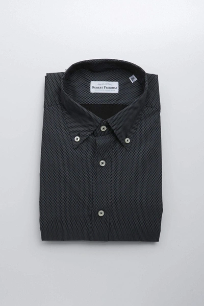 Robert Friedman Black Cotton Shirt In Black
