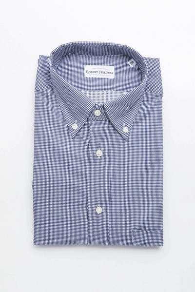 Robert Friedman Blue Cotton Shirt In Blue