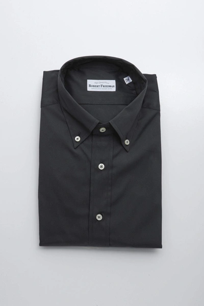 Shop Robert Friedman Gray Cotton Shirt