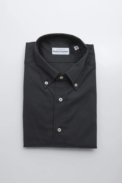 Robert Friedman Black Cotton Shirt In Gray