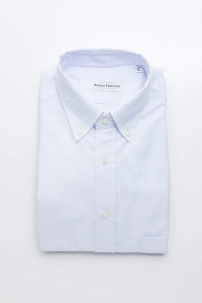 Shop Robert Friedman Light-blue Cotton Shirt