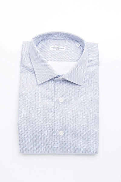 Shop Robert Friedman Light-blue Cotton Shirt
