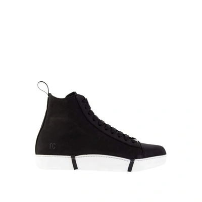 Shop Roberto Cavalli Embossed Hi-top Sneakers In Black