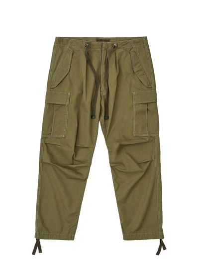Shop Tom Ford Green Cotton Cargo Pants